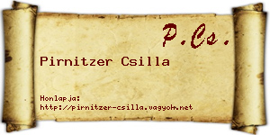 Pirnitzer Csilla névjegykártya